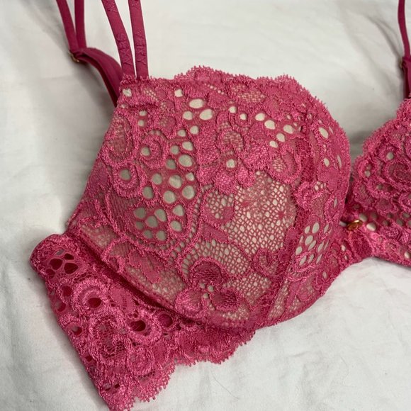 Victoria's Secret Pink floral lace push up bra 34A - Picture 4 of 11